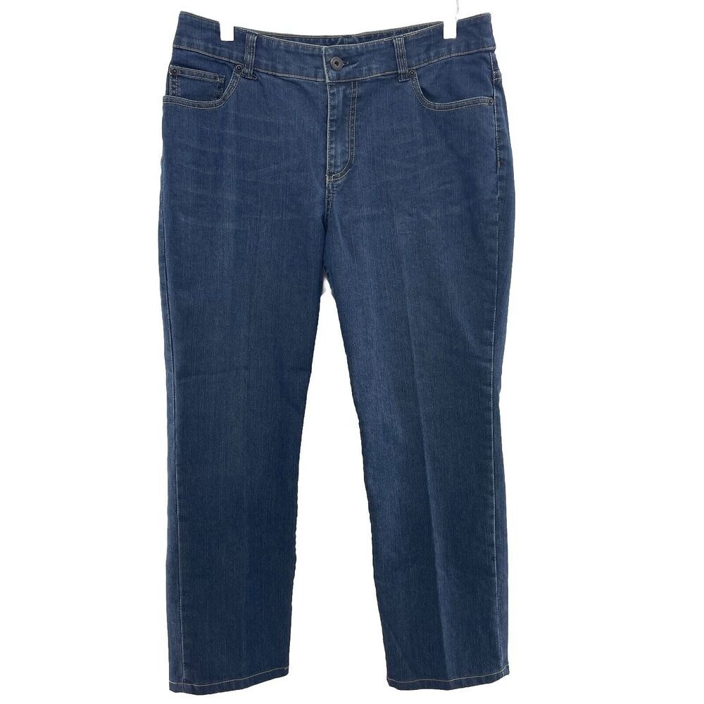 Chico's‎ Platinum 1.5 Short US 10 Petite Jeans Ultimate Fit Straight Slim Leg